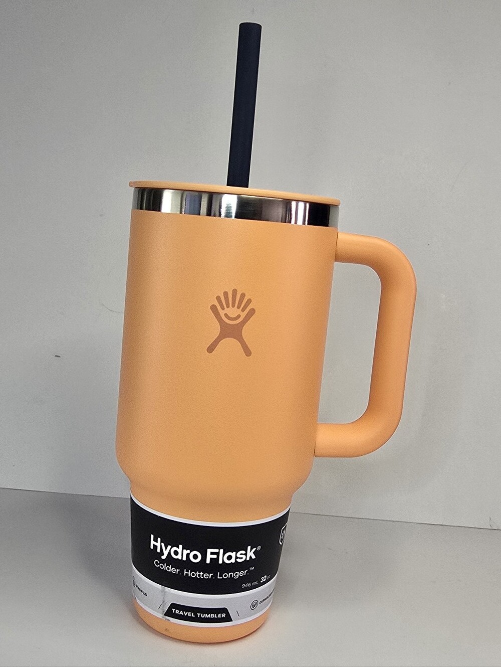 HYDRO FLASK 32oz All‎ Around Travel Tumbler Lid Handle Nectar Color, Flex Straw
